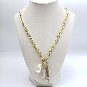 Authentic Louis Vuitton Gold Padlock w/unbranded 16k Gold Plated Stainless Steel